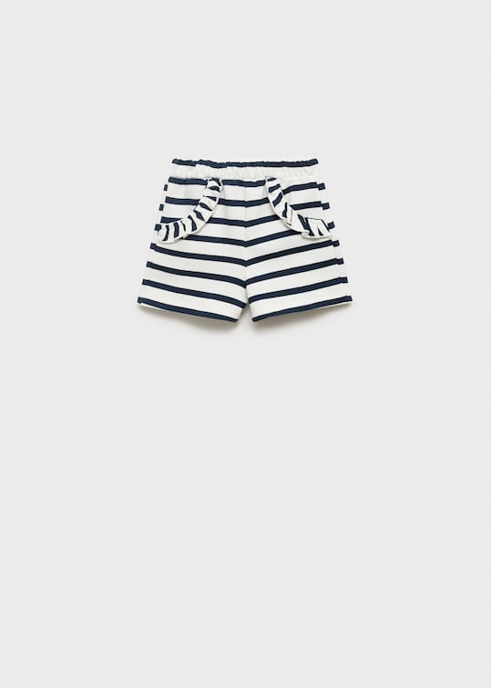 Mango Stripe-print shorts