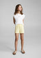 Mango Cotton shorts with elastic waist (Yellow)