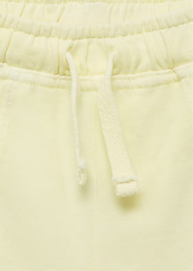Mango Cotton shorts with elastic waist (Yellow)