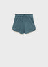 Mango Petrol Blue Elastic waist shorts