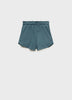 Mango Petrol Blue Elastic waist shorts