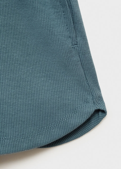 Mango Petrol Blue Elastic waist shorts