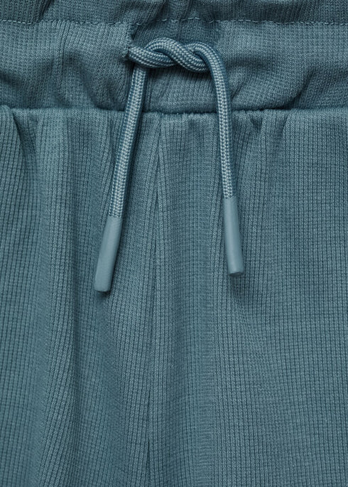 Mango Petrol Blue Elastic waist shorts