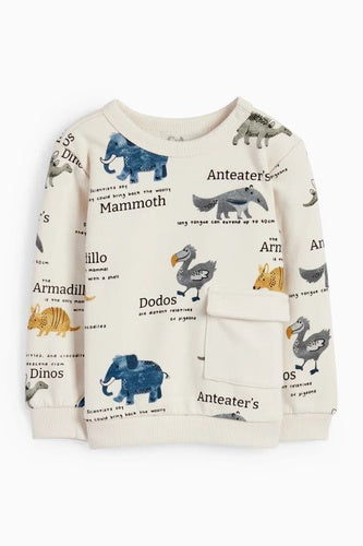 Attractive Beige Themed Kids Sweatshirt