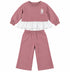 Lefties Girls Little Bear Ruffle Top & Wide-Leg Pants Set