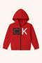 Calvin Klein Boys' Fleece Hoodie RED