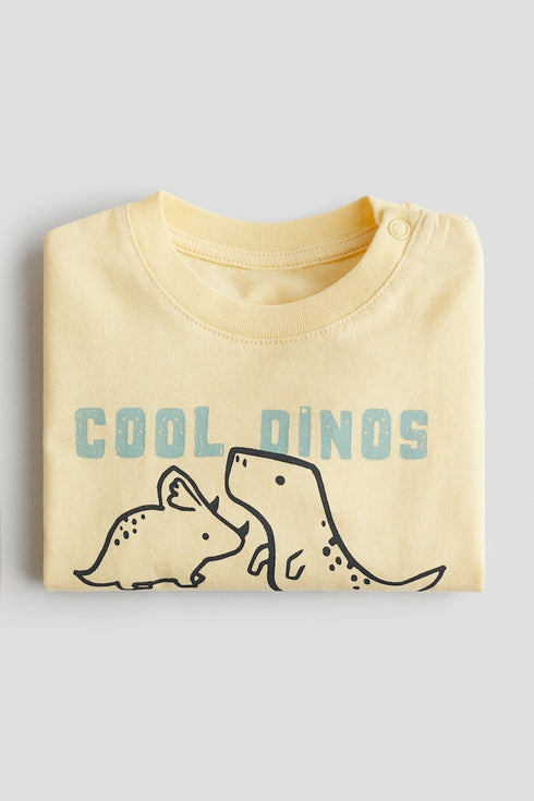 H&M T-Shirt Yellow/Cool Dinos