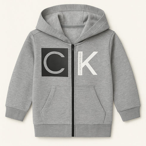 Calvin Klein Boys' Fleece Hoodie GREY