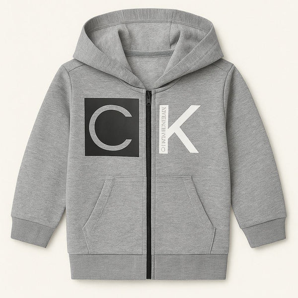 Calvin Klein Boys' Fleece Hoodie GREY