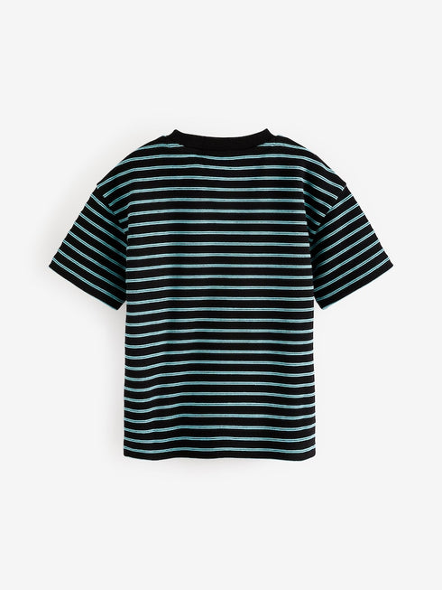 Next Blue Stripe Short Sleeve T-Shirts