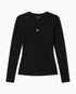 Calvin Klein Girls Black Long Sleeve Logo Top