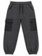 C&A Boys Polar Fleece Cargo Joggers – Charcoal Grey
