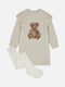 Bear Jumper Dress and Tights Set