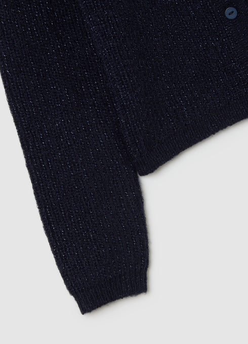 Girls' Blue Regular Fit Cardigan