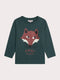 Green long sleeve shirt with fox animation