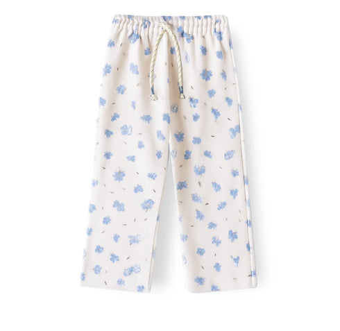 OVERALL FLORAL PLUSH SWEATSHIRT WITH TROUSER SET