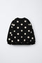 Zara Kids Black & White Polka Dot Sweatshirt