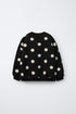 Zara Kids Black & White Polka Dot Sweatshirt