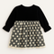 Girls Black Velvet Polka Dot Party Dress Winter Wear for Kids