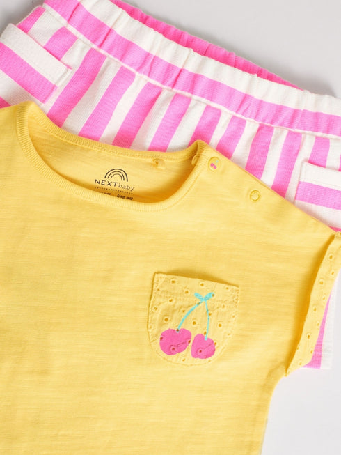 Bright Yellow Short Sleeve Baby Top