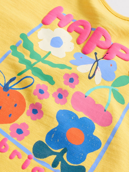 Bright Yellow Short Sleeve Baby Top