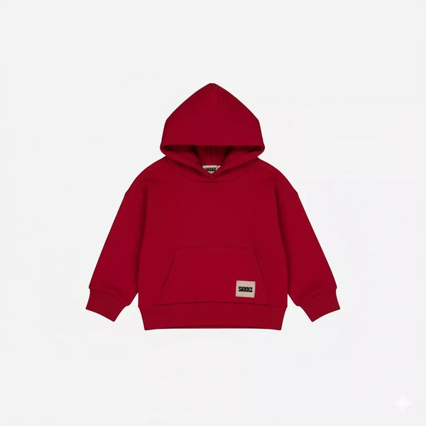 DKNY Jeans Kangaroo Pocket Hoodie in Red