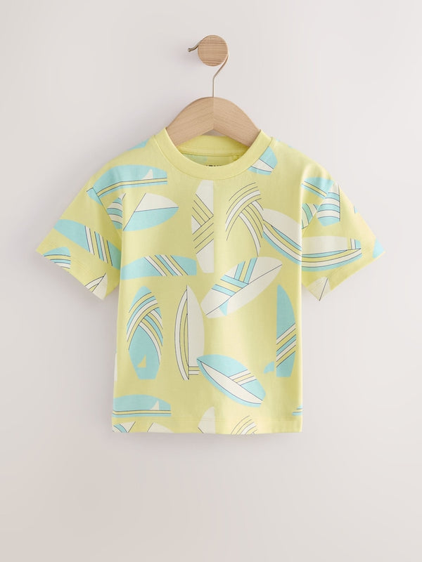 Next Yellow Surf Short Sleeve T-Shirts