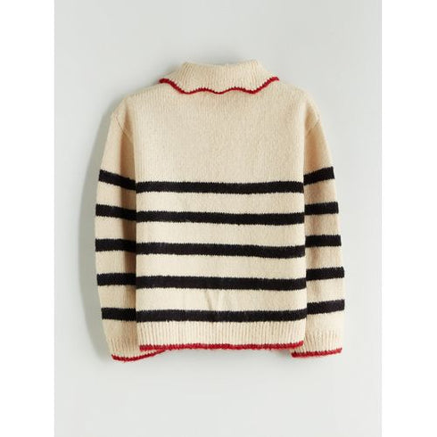 LC Waikiki Polo Neck Striped Girl's Knitwear Sweater