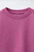 Girls Winter Fleece Sweatshirt – Soft Warm Casual Pullover for Kids | Pink Purple Sweater Top