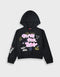 Hooded sweatshirt with print for girl | BLACK