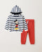 BRANDED STRIPED MICKEY HOODIE WITH TROUSER SET
