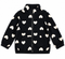 Joe Fresh Girls Black & Cream Heart Print Fleece Zip Up Jacket