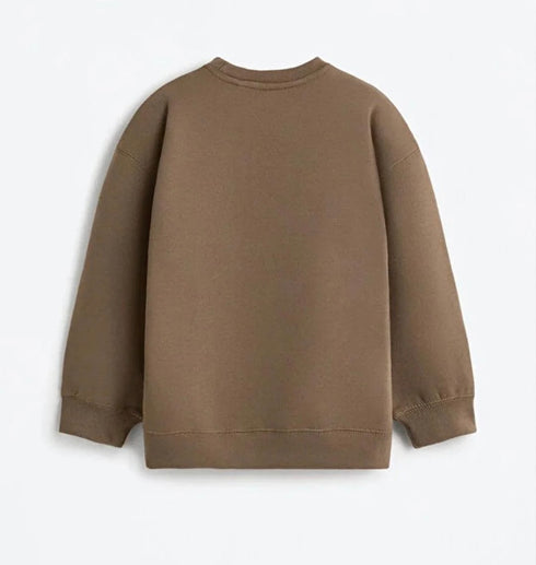 LEFTIES BROWN URBAN ART GRAPHIC SWEATSHIRT