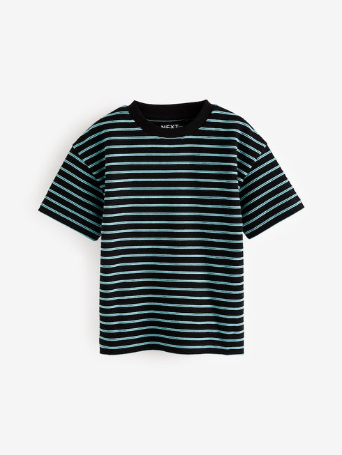Next Blue Stripe Short Sleeve T-Shirts