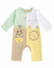 Product Title: Baby Animal Print Color Block Cotton Romper – Multicolor