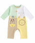 Product Title: Baby Animal Print Color Block Cotton Romper – Multicolor