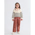LC Waikiki Polo Neck Striped Girl's Knitwear Sweater
