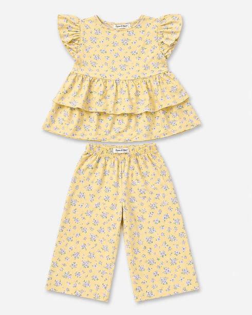Yellow Floral Summer Dress for Kids Girls in Pakistan β Soft Cotton Casual & Comfortable Outfit