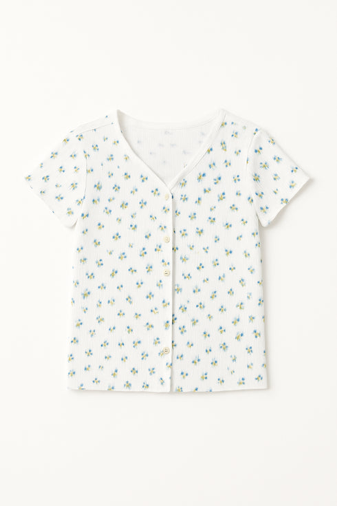 H&M Blue Floral Leaves Printed Cordset