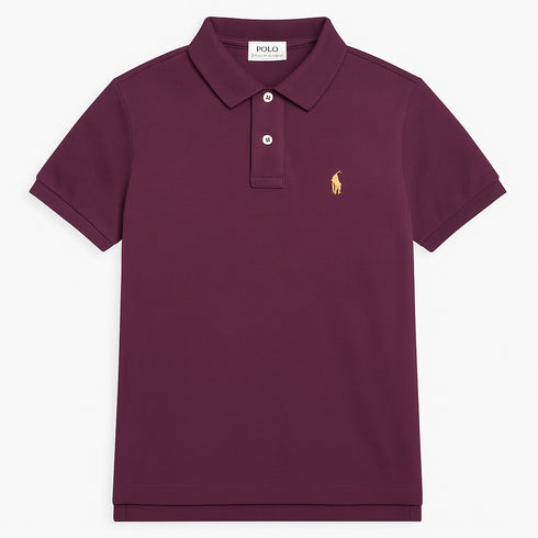 U.S. Polo Assn. Boys Mahroon Cotton Polo Shirt