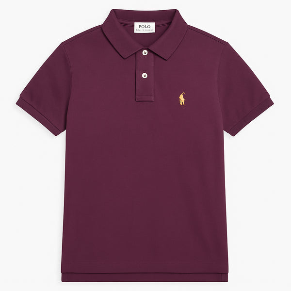 U.S. Polo Assn. Boys Mahroon Cotton Polo Shirt