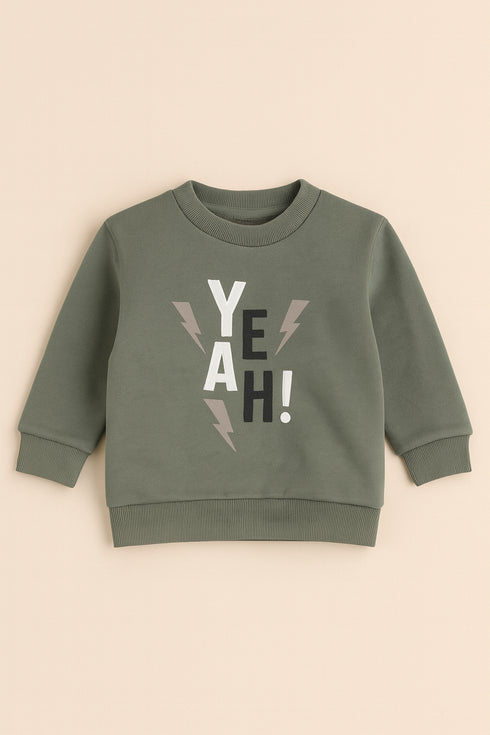 Printed embroidered sweatshirt