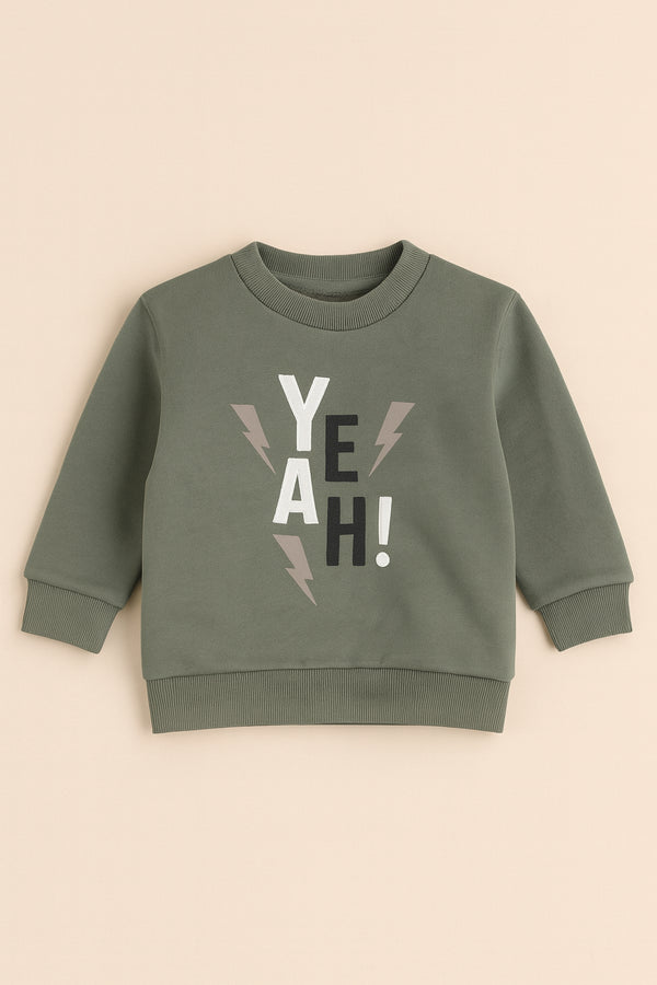 Printed embroidered sweatshirt