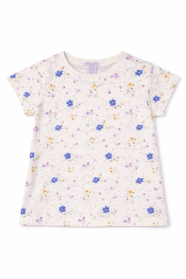 Casual Round White Print