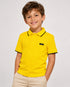 Calvin Klein Kids Yellow Polo Shirt | Boys Short Sleeve Designer Polo Top | Branded Children’s Casual Summer Shirt