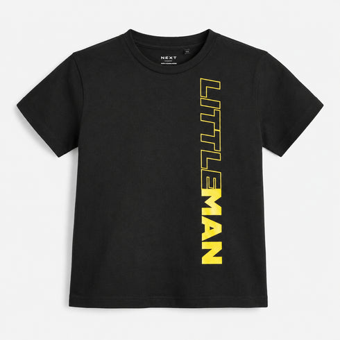 Next Little Main Black Graphic T-Shirt