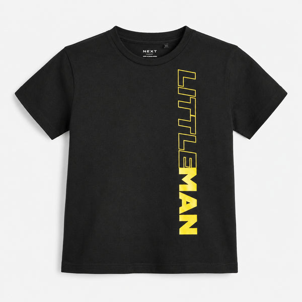 Next Little Main Black Graphic T-Shirt