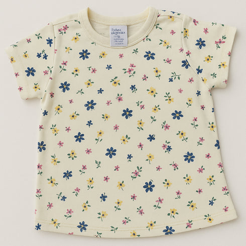 Casual Round White Print