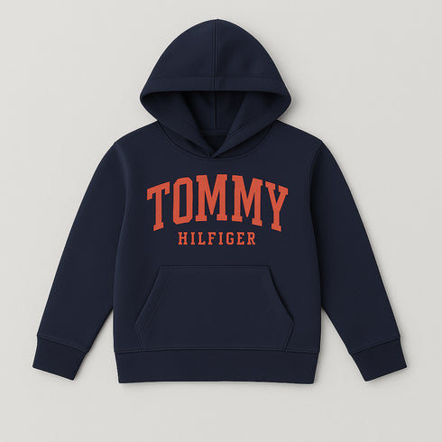 Tommy Hilfiger Boys Green Hoodie – Premium Winter Sweatshirt for Kids Yellow DARK BLUE