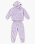 DKNY Girls Lilac Velour Hoodie & Jogger Tracksuit Set